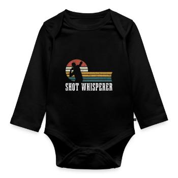 Kugelstoßen Leichtathletik | Sport Athlet Geschenk - Baby Bio-Langarm-Body - Schwarz - Vorne