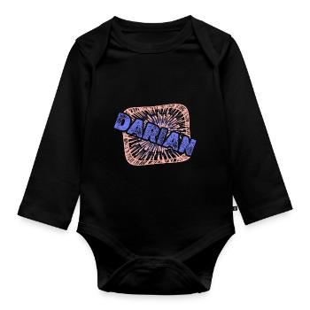 Kollege Darian - Baby Bio-Langarm-Body - Schwarz - Vorne