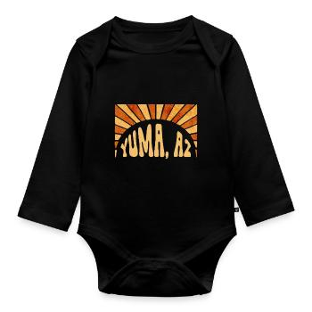 Sonnenuntergang Yuma Arizona Erlebnis - Baby Bio-Langarm-Body - Schwarz - Vorne