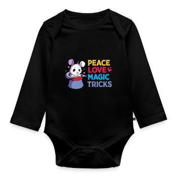 Zauberer - Baby Bio-Langarm-Body - Schwarz - Vorne