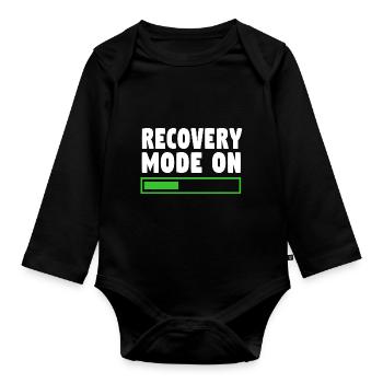 Gebrochener Arm Knochen Knochenbruch - Baby Bio-Langarm-Body - Schwarz - Vorne