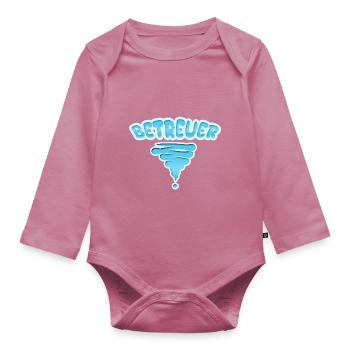 Occupation Caregiver - Organic Longsleeve Baby Bodysuit - mauve - Front