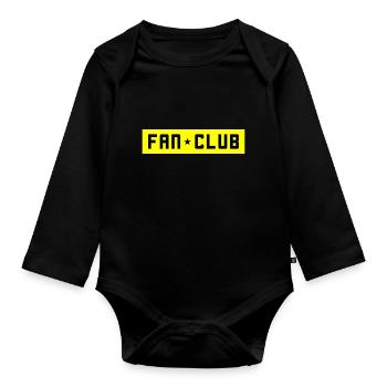 Fan Club - Baby Bio-Langarm-Body - Schwarz - Vorne