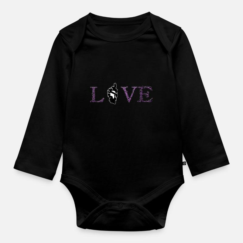 Korsika - Body Bébé bio manches longues - noir