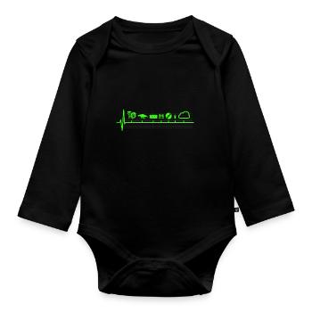 Stockage sur disque Evolution Technology Nerd - Body Bébé bio manches longues - noir - Devant