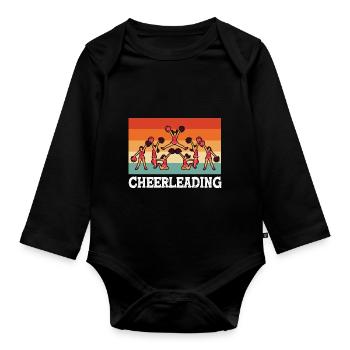 Cheerleading - Baby Bio-Langarm-Body - Schwarz - Vorne