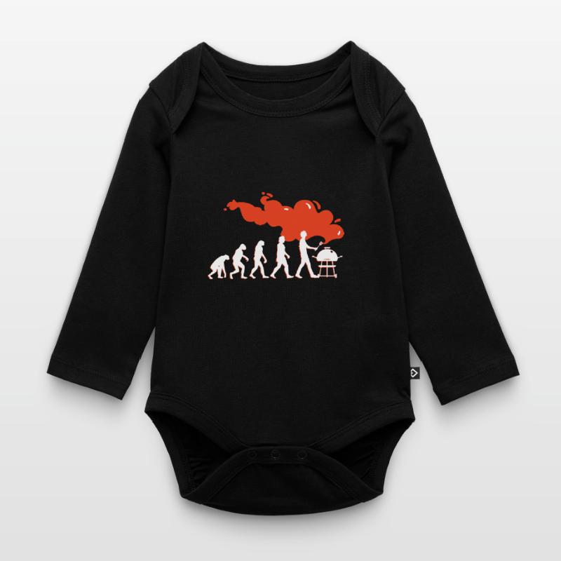 Kochen Evolution Koch Chefkoch Hobbykoch Küchenche Baby Bio-Langarm-Body
