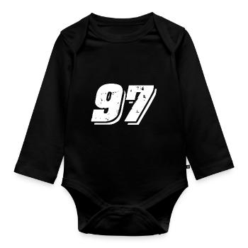 97 Symbole numérique - Body Bébé bio manches longues - noir - Devant