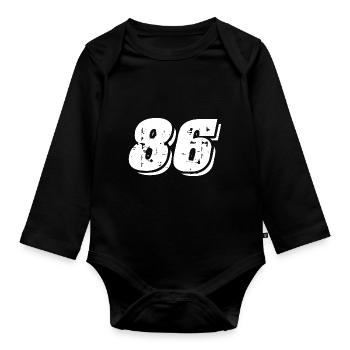 Symbole numérique 86 - Body Bébé bio manches longues - noir - Devant