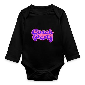 Coach Party Mentor Trainer Coaching Blogger - Organic Longsleeve Baby Bodysuit - black - Front