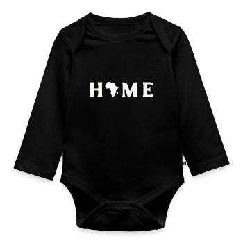 Home Afrilka - Organic Longsleeve Baby Bodysuit - black - Front