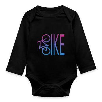 Vélo Vélo Cyclisme Selle - Body Bébé bio manches longues - noir - Devant
