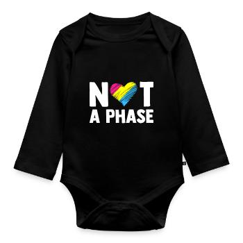 Not A Phase Gay Bisexual Pride Rainbow Lgbtq Diver - Baby Bio-Langarm-Body - Schwarz - Vorne
