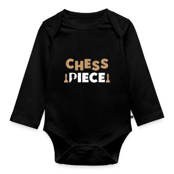Chess Chess Player Chess Board Chess Tournament - Organic Longsleeve Baby Bodysuit - black - Front