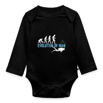 Evolution Graphic Diver Diving Scuba Diver Apnoe S - Baby Bio-Langarm-Body - Schwarz - Vorne