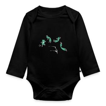 Comic Inflation - Baby Bio-Langarm-Body - Schwarz - Vorne
