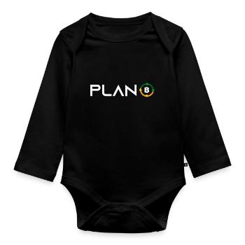 Bitcoin Trading Crypto Aktien - Baby Bio-Langarm-Body - Schwarz - Vorne