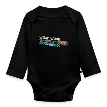 What Wood Didgeridoo? - Baby Bio-Langarm-Body - Schwarz - Vorne