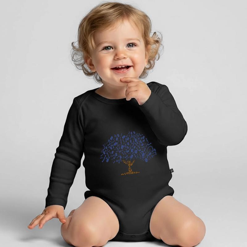Binary Tree Admin Hacker Coder Programmierer Baby Bio-Langarm-Body