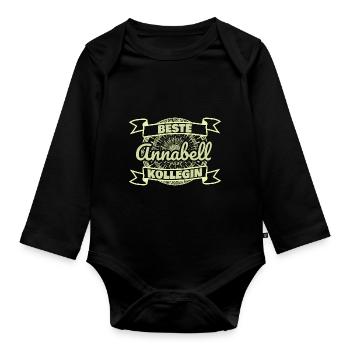 Kollegin Annabell - Baby Bio-Langarm-Body - Schwarz - Vorne