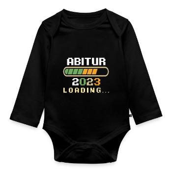 Abiturienten Abschluss 2023 Abitur - Baby Bio-Langarm-Body - Schwarz - Vorne