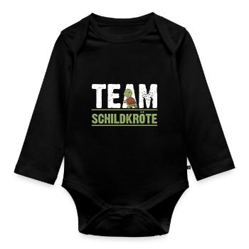 Schildkröte Schildkröten - Baby Bio-Langarm-Body - Schwarz - Vorne