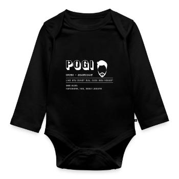 Hilarious Pogi Erklärung philippinischen Flagge - Baby Bio-Langarm-Body - Schwarz - Vorne