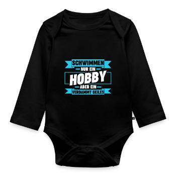 Schullehrer Lehrer - Baby Bio-Langarm-Body - Schwarz - Vorne