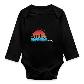 Schullehrerin Lehrerin - Baby Bio-Langarm-Body - Schwarz - Vorne