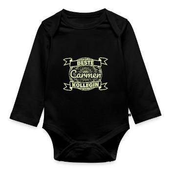 Beste Carmen - Baby Bio-Langarm-Body - Schwarz - Vorne