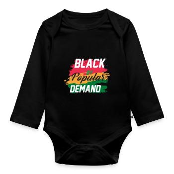 Black History Month Black History - Organic Longsleeve Baby Bodysuit - black - Front