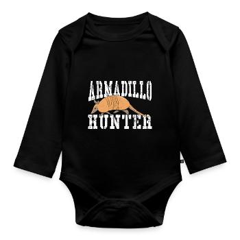 Armadillo Pet Armadillo Gift - Organic Longsleeve Baby Bodysuit - black - Front
