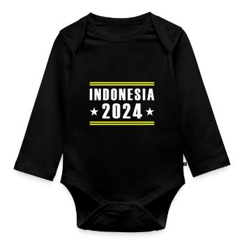 Indonesia 2024 - Baby Bio-Langarm-Body - Schwarz - Vorne