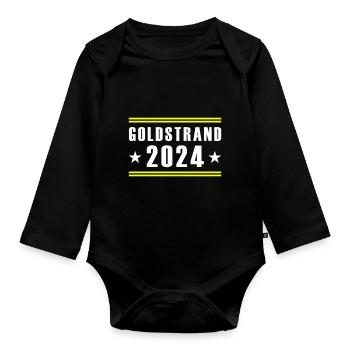 Goldstrand 2024 - Baby Bio-Langarm-Body - Schwarz - Vorne