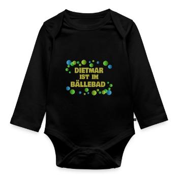 Bälle Dietmar - Baby Bio-Langarm-Body - Schwarz - Vorne