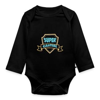 Cadeau pour Castiel - Body Bébé bio manches longues - noir - Devant