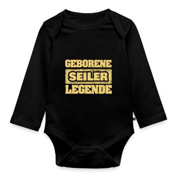 Beruf Seiler - Baby Bio-Langarm-Body - Schwarz - Vorne