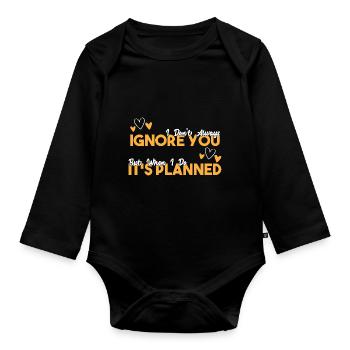 Behavioral Therapy, Behavior Therapy - Organic Longsleeve Baby Bodysuit - black - Front