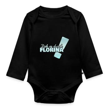 Florina - Organic Longsleeve Baby Bodysuit - black - Front