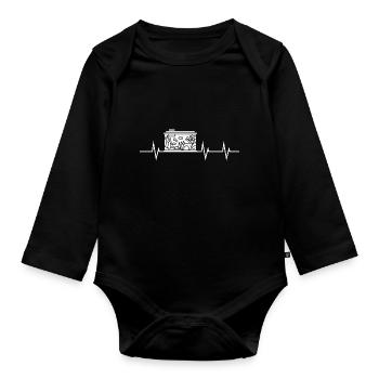 Heartbeat Aquarium - Body Bébé bio manches longues - noir - Devant