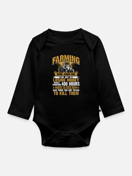 Farming - Farmer - Vauvan pitkähihainen luomu-body - musta