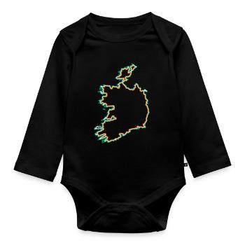 Irland - Baby Bio-Langarm-Body - Schwarz - Vorne