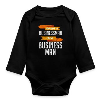 Unternehmer Entrepreneur Business CEO Geschenkidee - Baby Bio-Langarm-Body - Schwarz - Vorne