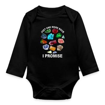Funny Design Mineral Collector - Organic Longsleeve Baby Bodysuit - black - Front