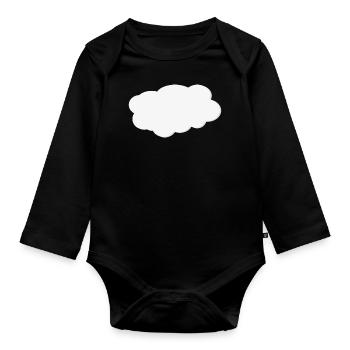 Cloud - Organic Longsleeve Baby Bodysuit - black - Front