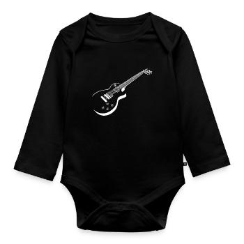 Gitarrist - Baby Bio-Langarm-Body - Schwarz - Vorne