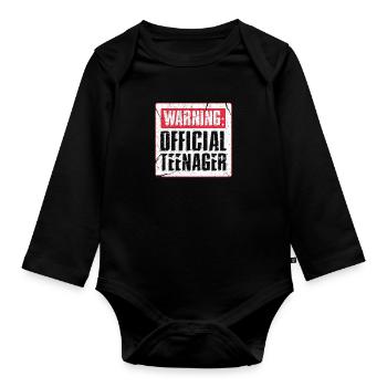 Cadeau d'anniversaire 13 ans 13 ans Bday - Body Bébé bio manches longues - noir - Devant