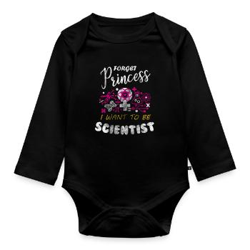 scientifique - Body Bébé bio manches longues - noir - Devant