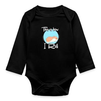 Hamster - Baby Bio-Langarm-Body - Schwarz - Vorne