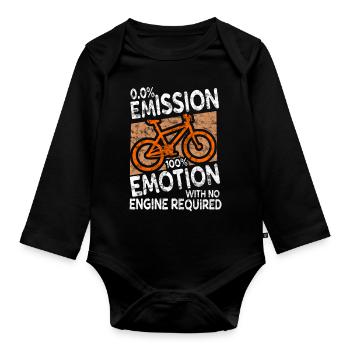 Vélo Protection du climat Vélo Cyclisme - Body Bébé bio manches longues - noir - Devant